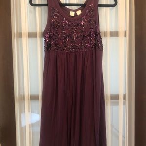 Aqua purple babydoll dress